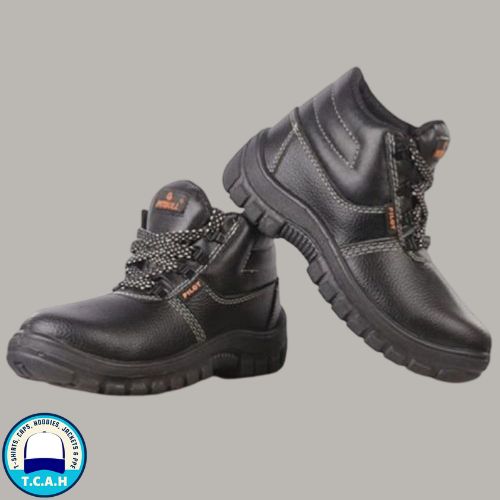 Steel toe safety boots for work