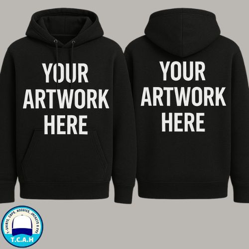 Hoodie with front and back branding
