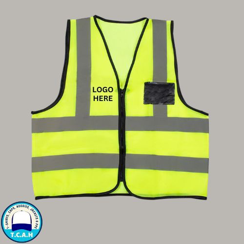 Reflective vest with printed logo